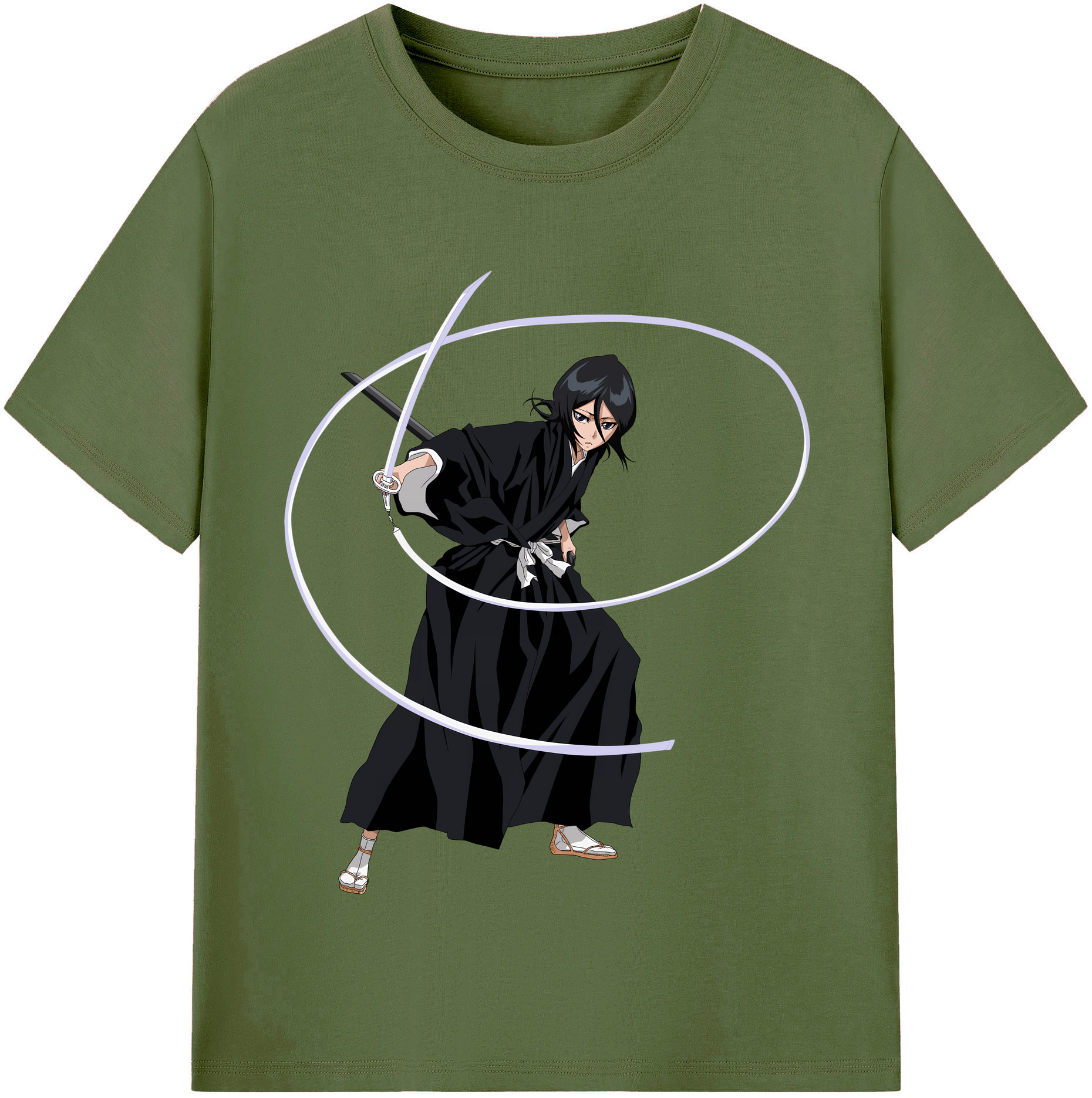 （画像用） ブリーチ 朽木ルキア BLEACH Kuchiki Rukia 綿100％半袖Tシャツ（フロントプリント）